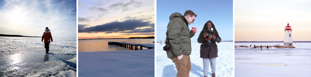 lake simcoe winter sunsets