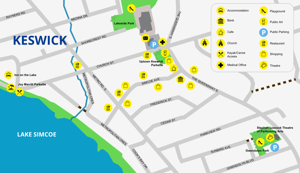 map of Keswick BIA