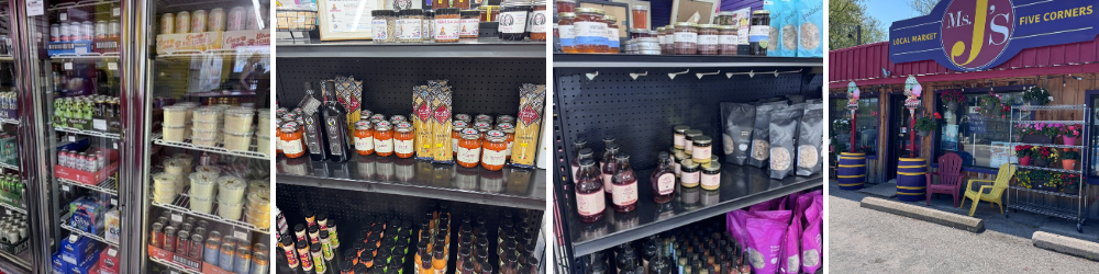 local product on shelves at store